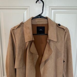 Zara Suede Trench Coat